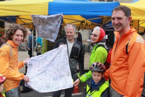 Malcolm (in grey) with a Cycle crazy family 