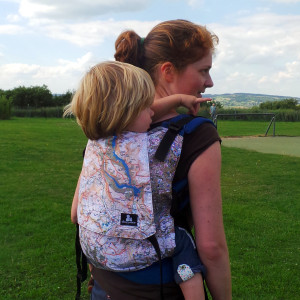 Dry and cool and breathing easy in a SplashMap SleepyNico carrier.