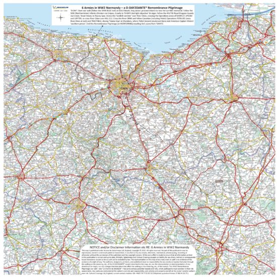 Carte des 6 armées en Normandie - WW2 Walking SplashMap