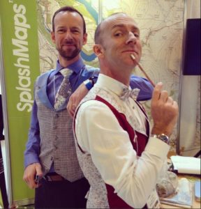 John and David out of the usual SplashMaps lycra and looking rather dapper!