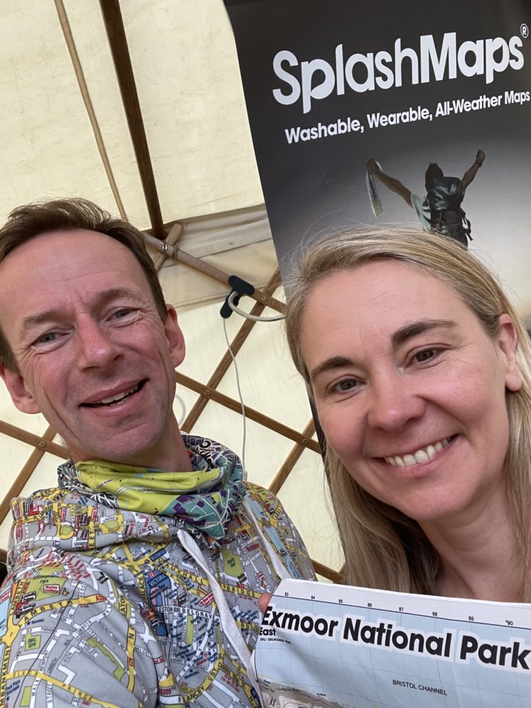 Belinda Kirk with her Exmoor maps for closer to home adventures