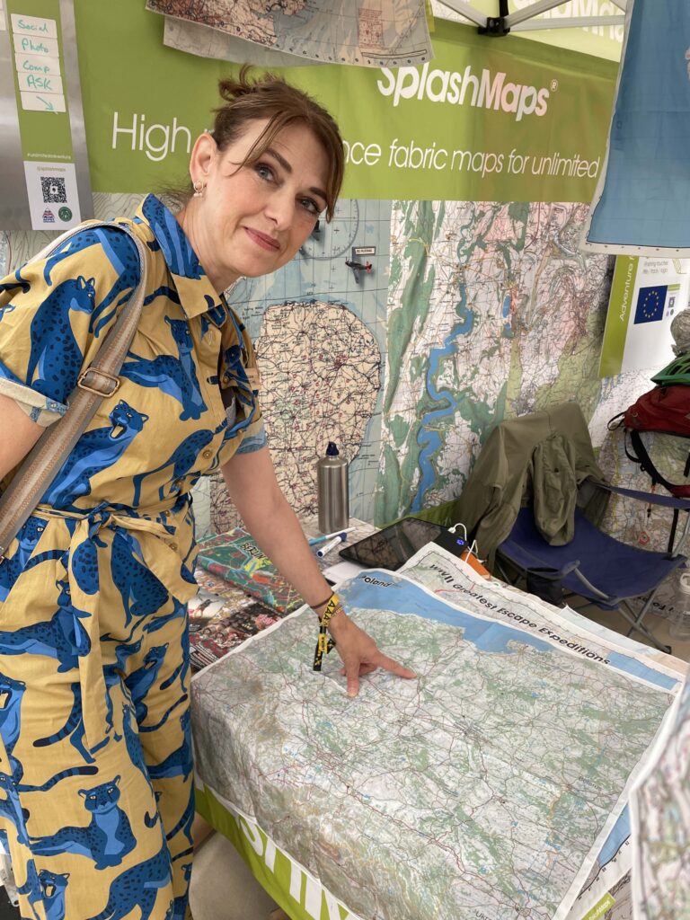 claire-mulley-historian-with-contemporary-Polish-map