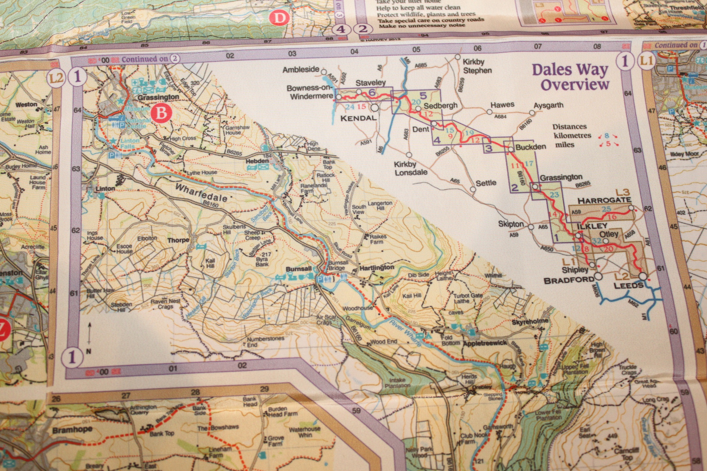 Dales Way Harvey SplashMap - SplashMapsSplashMaps