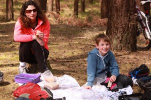 Picnicing on the trail and on the maps