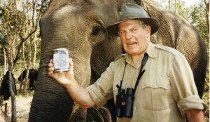 John Blashford-Snell with Elephant preparing for the Assam expedition