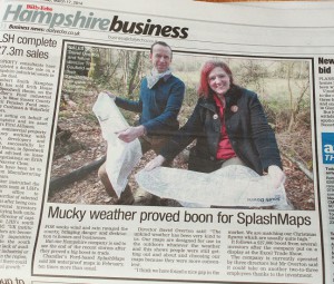 Trina & David showing-off maps and February results in the Echo