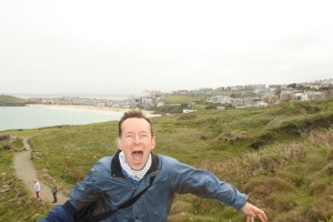 David Runs away from St Ives with his personalised holiday map
