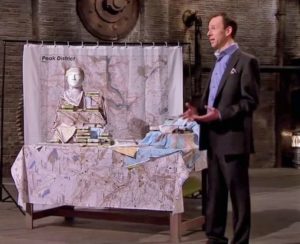 SplashMaps Shower Curtains and Table cloths on Dragons' Den