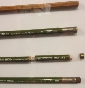 Fabric Maps and compass hidden inside a pencil!