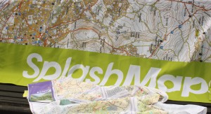 Our SplashMaps Bench - a great perch for supporting families!