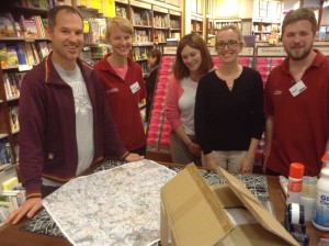 Staff a Stanfords, Covent Garden where our SplashMaps of National Parks & London are available