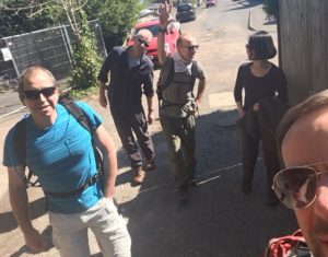 Our team on a Chiltern Hills practice walk