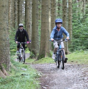 The Blue trails are great to ride with the kids