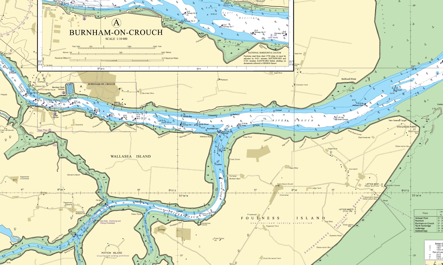 Rivers Crouch and Roach SplashMaps Chart