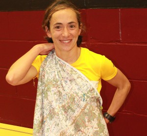 Valeria, Ladies winner, models a SplashMap!