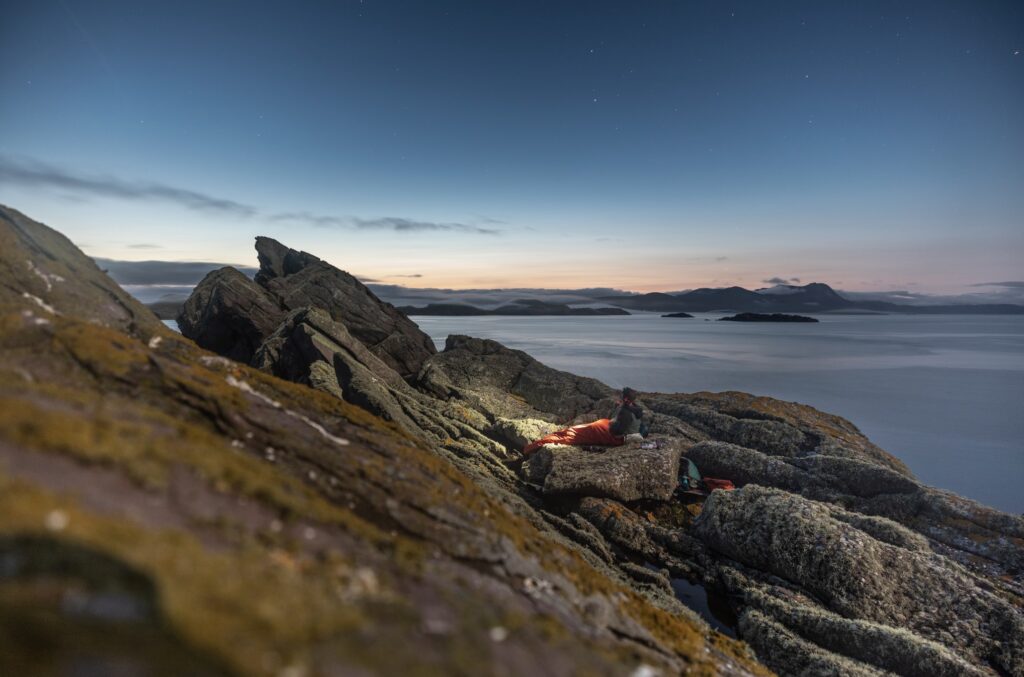 Kayak Summer Isles Will Copestake bags another island with an overnight on a rock.