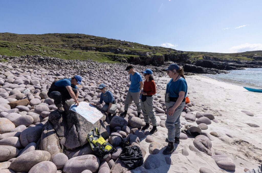 Will explores one of the Summer Isles with guests. Uniquely his map includes the tidal information he's gathered over years of leading groups.