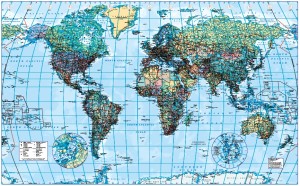 Harper Collins' Political World Map as a SplashMap
